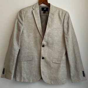 Men’s H&M Slim Fit Gray Button Front Long Sleeved Blazer